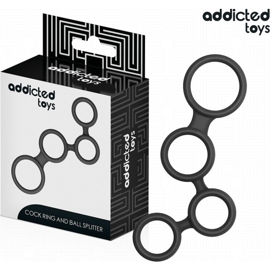 Addicted Toys PENIS RING WITH DIVIDERS FOR TESTICLES