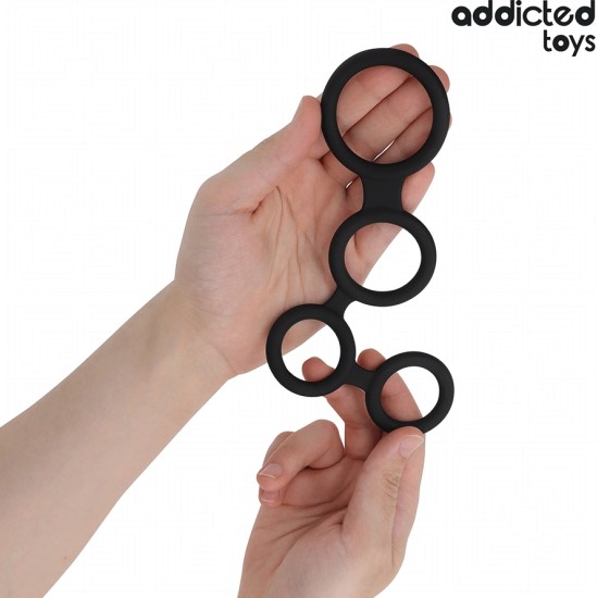 Addicted Toys PENIS RING WITH DIVIDERS FOR TESTICLES