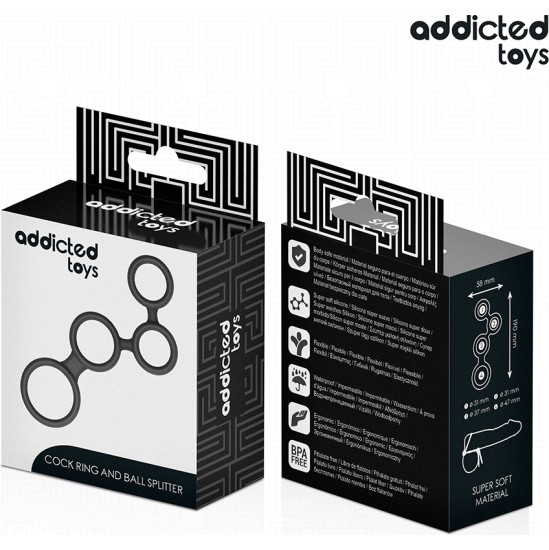 Addicted Toys PENIS RING WITH DIVIDERS FOR TESTICLES