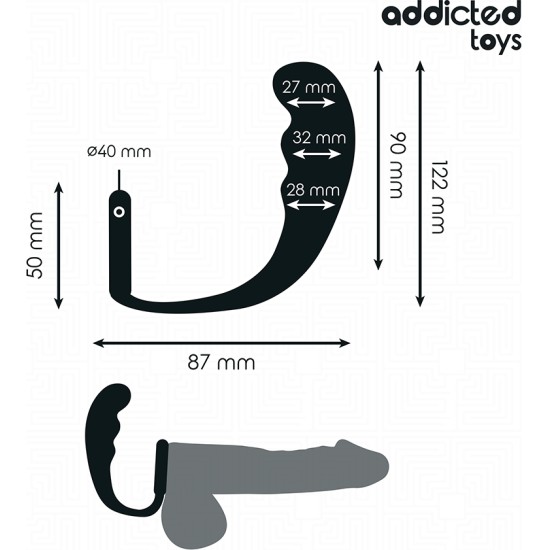 Addicted Toys ANAL PLUG WITH RING SILICONE MODEL 4