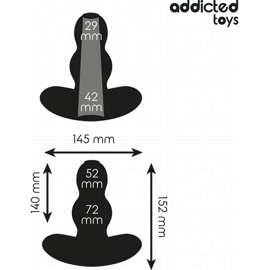 Addicted Toys HOLLOW ANAL PLUG SILICONE SIZE XXL 15.2 CM