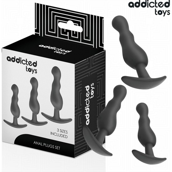 Addicted Toys SET OF 3 ANAL PLUG SILICONE MODEL 1
