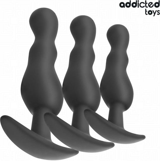 Addicted Toys SET OF 3 ANAL PLUG SILICONE MODEL 1