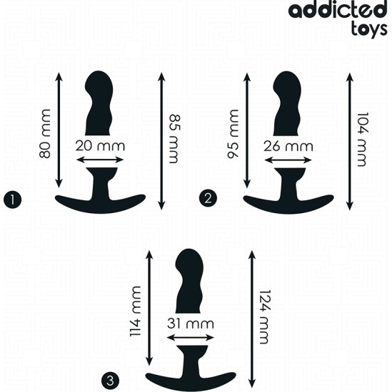 Addicted Toys SET OF 3 ANAL PLUG SILICONE MODEL 1