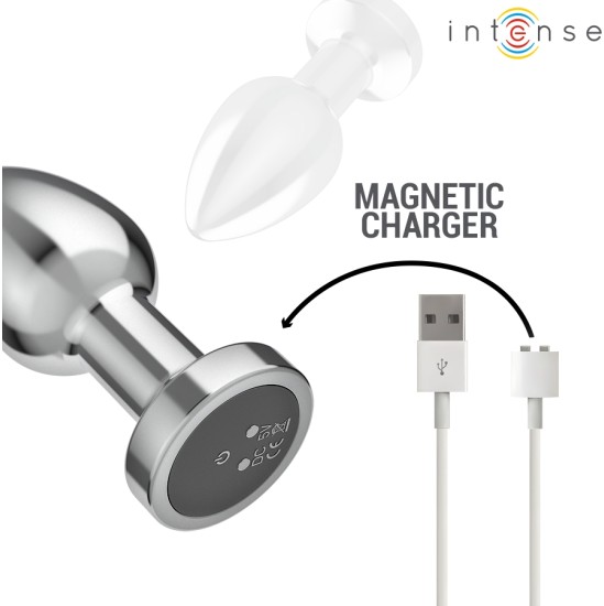 Intense Anal Toys INTENSE - ANAL PLUG 10 VIBRATIONS METAL WITH REMOTE CONTROL M