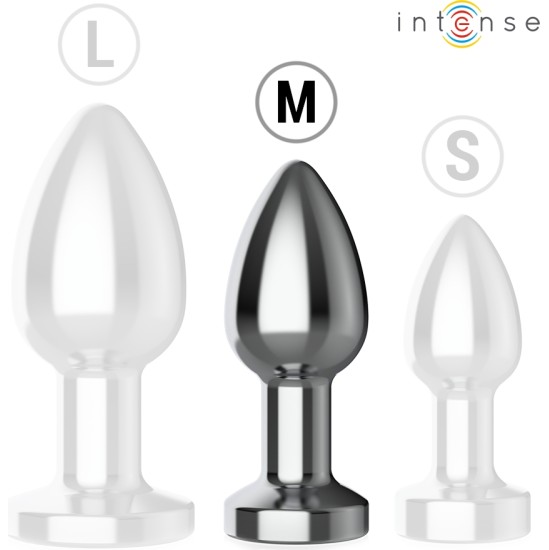 Intense Anal Toys INTENSE - ANAL PLUG 10 VIBRATIONS METAL WITH REMOTE CONTROL M