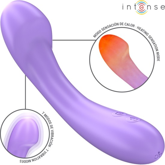 Intense Fun INTENSE - BECKY VIBRATOR 19 CM HEATABLE 7 VIBRATIONS PURPLE