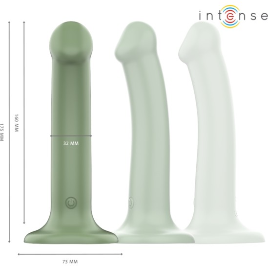 Intense Fun INTENSE - BECCA VIBRATOR WITH SUCTION CUP 10 VIBRATIONS GREEN REMOTE CONTROL
