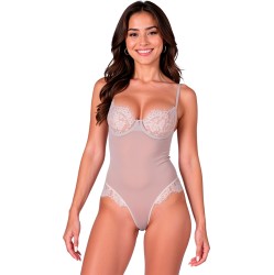 Passion Woman Teddies PASSION - ZOVEL BODY LIGHT GREY S/M
