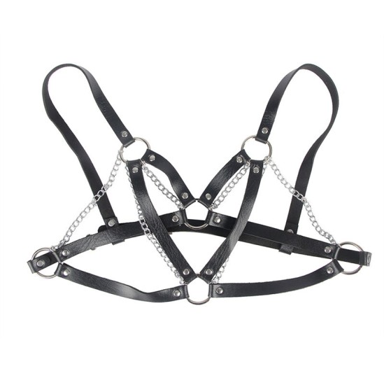 Subblime Fetish SUBBLIME - 953713 PUNK BONDAGE JOSTA METAL BACKLE BLACK ONE SIZE