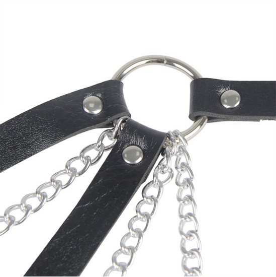 Subblime Fetish SUBBLIME - 953713 PUNK BONDAGE JOSTA METAL BACKLE BLACK ONE SIZE