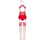 Livco Corsetti Sets LIVCO CORSETTI FASHION - LIMPID SNOWFLAKES LC 90604 BODY + STOCKINGS + CHRISTMAS HEADBAND L/XL