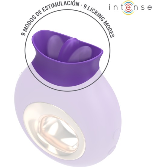 Intense Fun INTENSE — TULI KLITORA STIMULĀTORS 9 VIBRĀCIJAS UN 9 OSCILĀCIJAS PURPURA.