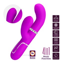 Prettylove Mariana Vibrator 4 in 1 Silicone Fuchsia