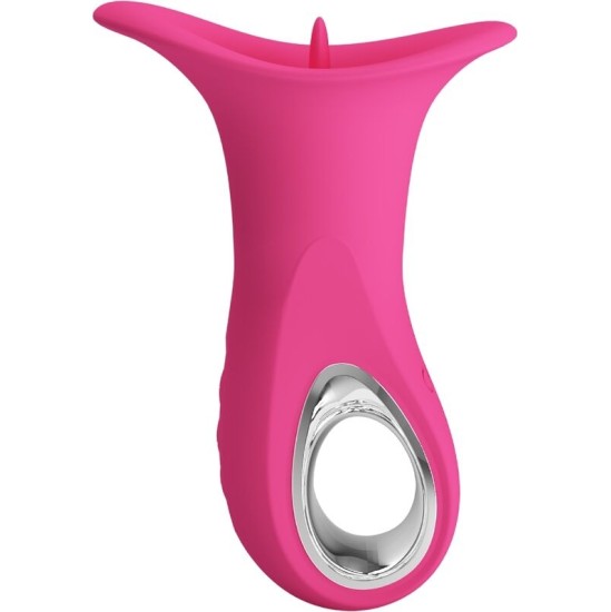Pretty Love Flirtation PRETTY LOVE – CLYDE ORALINIS VIBRATORIAUS VIBRATINGAS LIŽŪZIS, 12 VIBRATIONS PINK