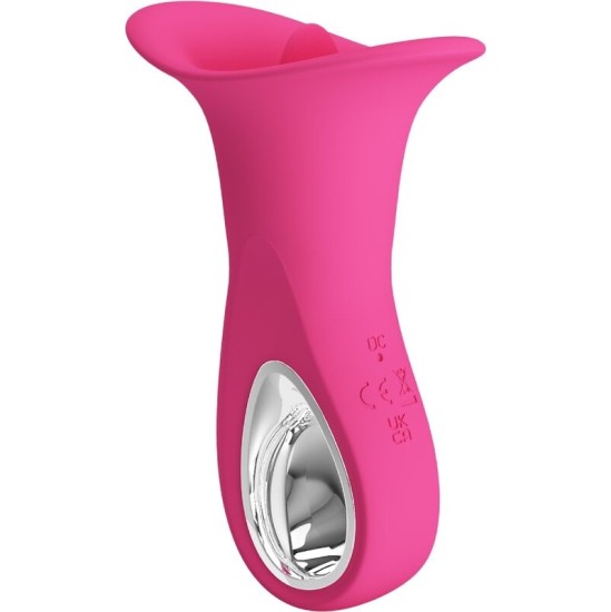 Pretty Love Flirtation PRETTY LOVE – CLYDE ORALINIS VIBRATORIAUS VIBRATINGAS LIŽŪZIS, 12 VIBRATIONS PINK