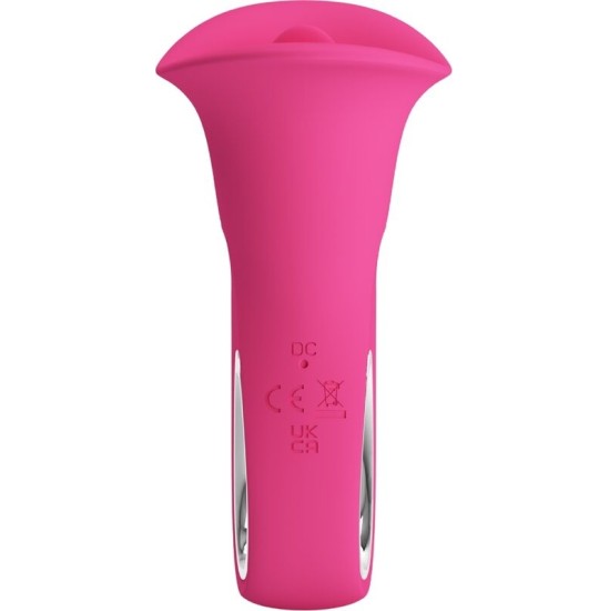 Pretty Love Flirtation PRETTY LOVE – CLYDE ORALINIS VIBRATORIAUS VIBRATINGAS LIŽŪZIS, 12 VIBRATIONS PINK