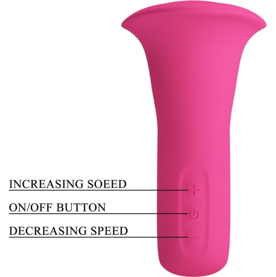 Pretty Love Flirtation PRETTY LOVE – CLYDE ORALINIS VIBRATORIAUS VIBRATINGAS LIŽŪZIS, 12 VIBRATIONS PINK