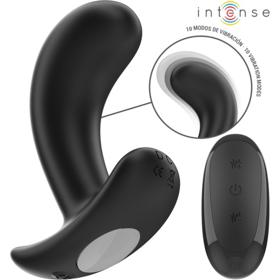 Intense Anal Toys INTENSE — CHANDLER ANĀLAIS DZĪVNIEKS 10 VIBRĀCIJAS MELNA TĀLVADĪBAS PULTS