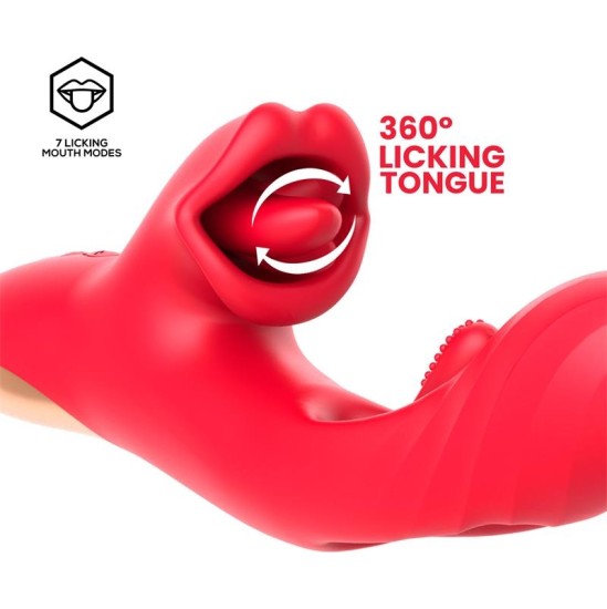 Intoyou Grant Flipping Tongue with 360? Licking Mouth Vibrator