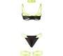 Subblime Sets SUBBLIME - 955281 BRA SET WITH NECKLACE AND LEG DETAILS FLUORESCENT GREEN L/XL