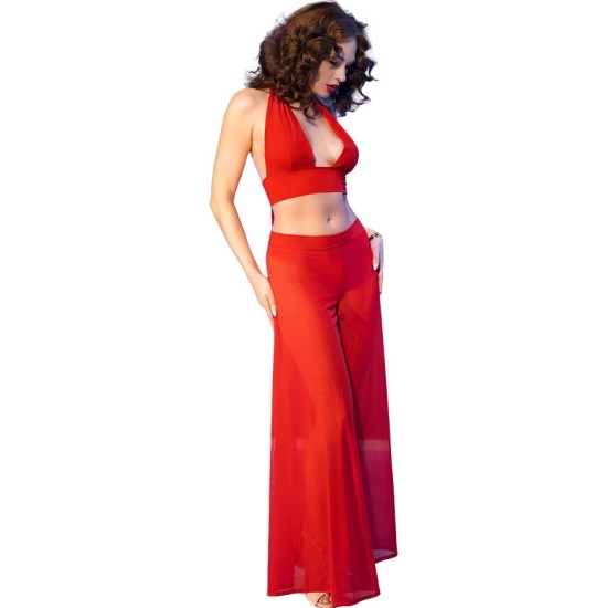 Chilirose Sets CHILIROSE - CR 4857 RED TOP AND PANTS SET SIZE S