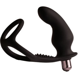 Rocks-Off RO-ZEN RRO ANAL PLUG WITH VIBRATING PENIS RING BLACK
