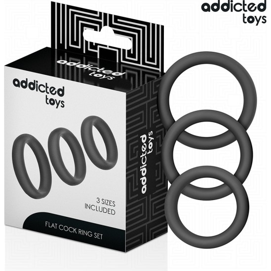 Addicted Toys SET OF FLAT SILICONE RINGS
