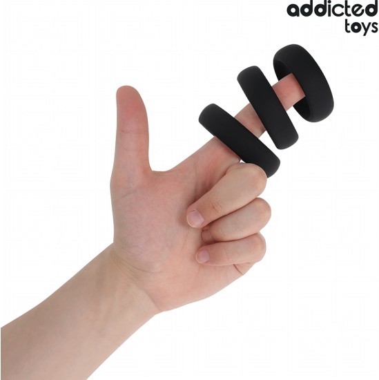 Addicted Toys SET OF FLAT SILICONE RINGS