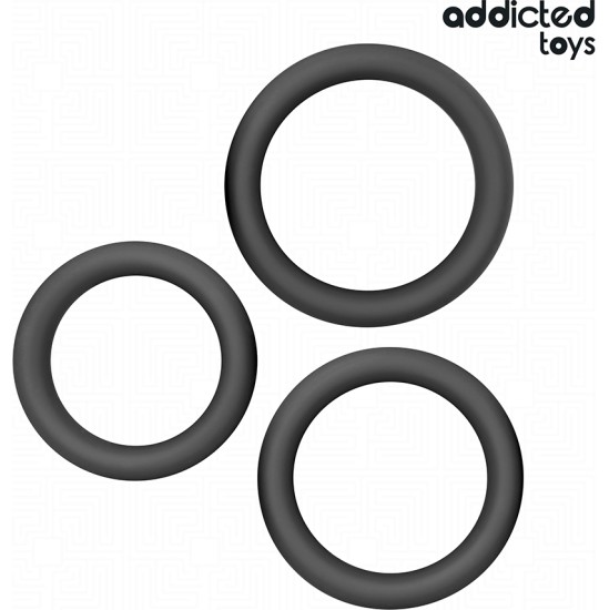 Addicted Toys SET OF FLAT SILICONE RINGS