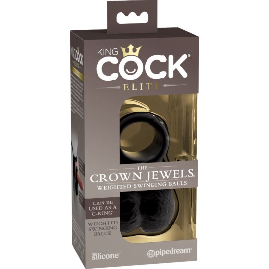 King Cock THE CROWN JEWELS WEIGHTED SWINGING BALLS SILICONE