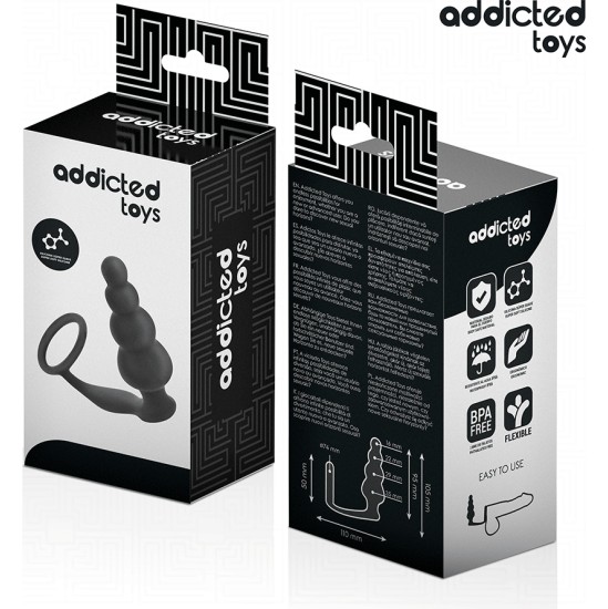 Addicted Toys ANAL PLUG WITH RING SILICONE MODEL 5