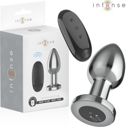 Intense Anal Toys INTENSE - ANAL PLUG 10 VIBRATIONS METAL WITH REMOTE CONTROL L