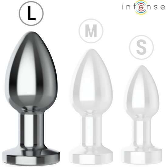 Intense Anal Toys INTENSE - ANAL PLUG 10 VIBRATIONS METAL WITH REMOTE CONTROL L