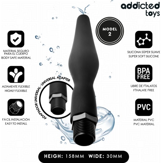 Addicted Toys ANAL CLEANER WITH UNIVERSAL ADAPTER MODEL 2