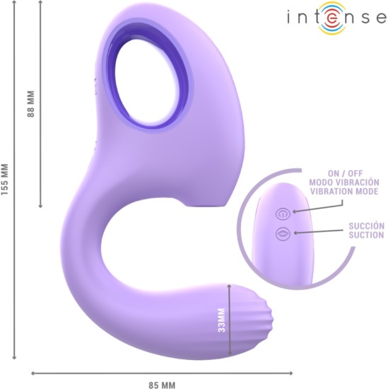 Intense Fun INTENSE - BAXTER VIBRATOR & STIMULATOR VIOLET