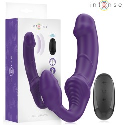 Intense Fun INTENSE - JILL DOUBLE VIBRATOR 20 CM PURPLE REMOTE CONTROL