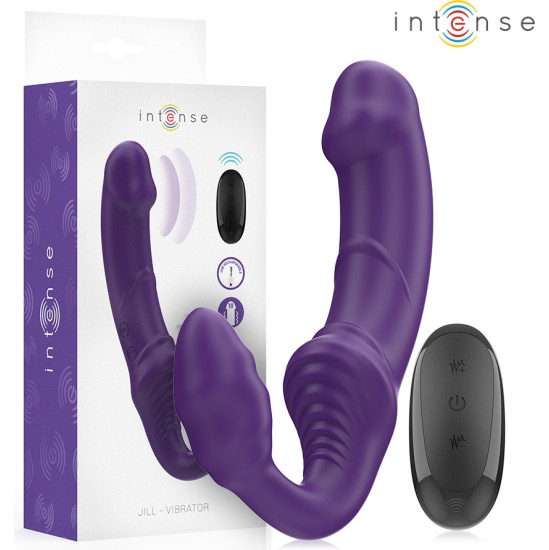 Intense Fun INTENSE - JILL DOUBLE VIBRATOR 20 CM PURPLE REMOTE CONTROL