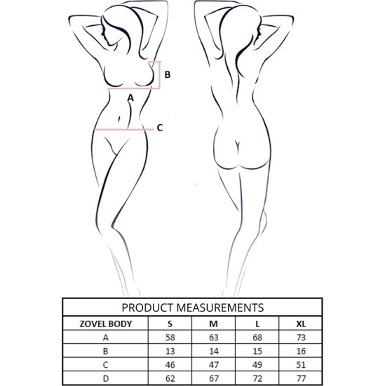 Passion Woman Teddies PASSION - ZOVEL BODY LIGHT GREY L/XL