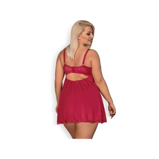 Obsessive Rosalyne Babydoll ir stringai Red Dydis S/M