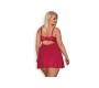 Obsessive Rosalyne Babydoll ir stringai Red Dydis S/M