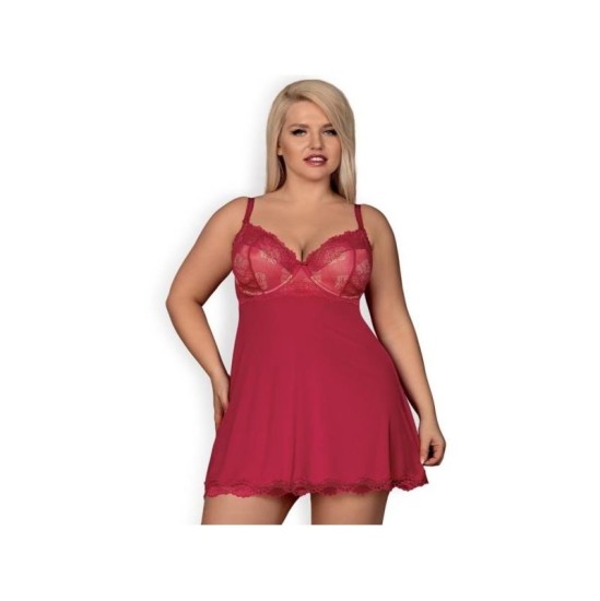 Obsessive Rosalyne Babydoll ir stringai Red Dydis S/M