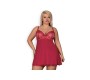 Obsessive Rosalyne Babydoll ir stringai Red Dydis S/M