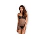 Obsessive Redella Chemise ir juodi stringai