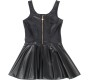 Subblime Dresses SUBBLIME - 957667 HEART ZIPPER LEATHER DRESS BLACK S/M