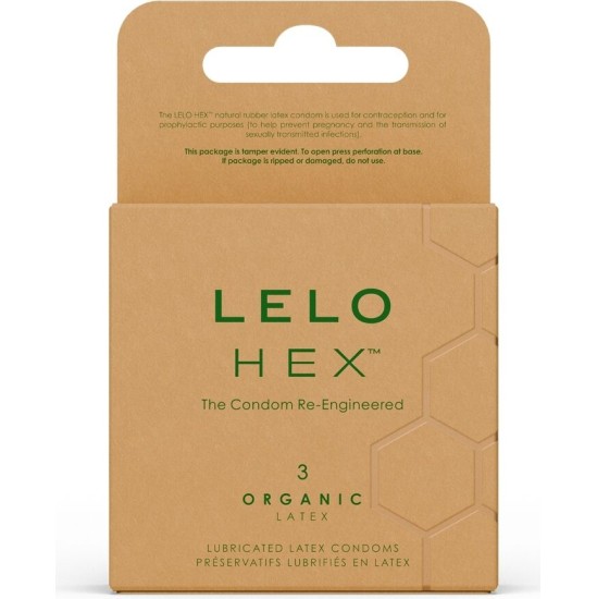 Lelo HEX ORGANIC CONDOM BOX 3 UNITS