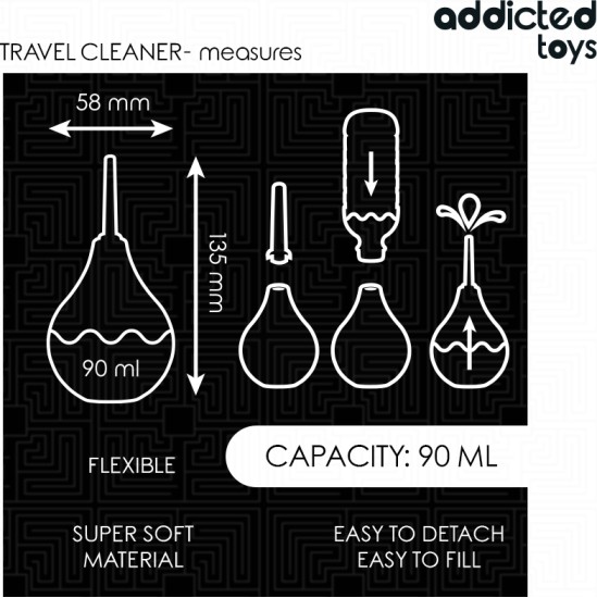 Addicted Toys TRAVEL ANAL CLEANER SIZE S 90 ML