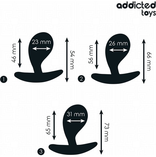 Addicted Toys SET OF 3 ANAL PLUG SILICONE MODEL 3