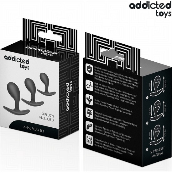 Addicted Toys SET OF 3 ANAL PLUG SILICONE MODEL 3