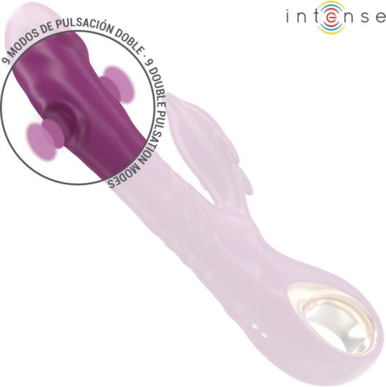 Intense Fun INTENSE - HALLE MULTIFUNCTION VIBRATOR WITH DOLPHIN STIMULATING TONGUE PURPLE